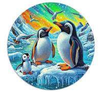 Penguin 1000 Piece Round Puzzle Creative Seeking A Challenging And Relaxing Activity Games for Adults And Kids 1000pcs (67.5x67.5cm)