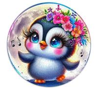 Penguin 1000 Piece Round Puzzles Jigsaw for Adults Gift for Family Colorful for And Home Decor Unique Challenge Games 1000pcs (67.5x67.5cm)