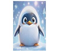 Penguin 1000 Piece Wooden Jigsaw Puzzle- Brain Teaser Game for Adults & Children Educational Activities Jigsaws Puzzles 78×53cm
