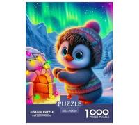 Penguin 1000 Pieces Cartoon Paper Jigsaw Puzzle - Challenging & Brainteasing Educational Game for Adults & Kids | 70x50cm/1000pcs