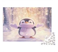 Penguin 1000 Pieces for Adults Difficult Hard Jigsaw Puzzles for Premium Cardboard Precise Interlocking Jigsaw Puzzle Great Gift For All Ages 1000pcs (75x50cm)