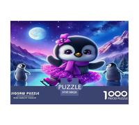 Penguin 1000 Pieces Jigsaw Puzzle for Couples Fun Present Home Activity Logic Skill Puzzle Premium Cardboard 38x26cm/1000pcs