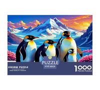 Penguin 1000 Pieces Jigsaw Puzzles with Paper Art Perfect for Relaxation Adult Educational Games 38x26cm/1000pcs