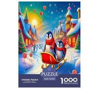 Penguin 1000 Pieces Jigsaw Puzzles with Paper Art Perfect for Relaxation Adult Fun Challenges 70x50cm/1000pcs