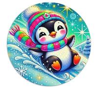 Penguin 1000 Pieces Jigsaws Creative Arts CircularJigsaw Jigsaw Puzzles Creative Challenging Puzzles 1000pcs (67.5x67.5cm)