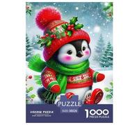 Penguin 1000 Pieces Premium Jigsaw Animal for Adults Cool Collage Effect, Home Decoration, Educational, Challenging Puzzle Games 38x26cm/1000pcs