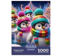 Penguin 1000 Pieces Premium Jigsaw Animal for Adults Gifts Quirky, Abstract Design, Home Decoration, Educational, Challenging 70x50cm/1000pcs