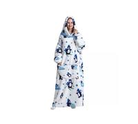 (Penguin (180cm)) Adults Extra Long Hoodie Blanket Oversized Soft Sherpa Fleece Giant Sweatshirt