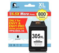 Penguin 305 XL Black Ink Cartridge for HP Envy 6022e 6020e 6000e 6032e | 6032e 6010e Envy Pro 6430e 6432e 6450e DeskJet 2300 2320 2331 1210 1215 for 305XL Printer Ink Replacement