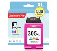 Penguin 305 XL Colour for HP DeskJet 2820e Ink Cartridges for DeskJet 2810e 2800e 4220e 4222e 4200e Envy 6032e 6020e 6000e Envy Pro 6420 for HP 305 Printer Ink Replacement