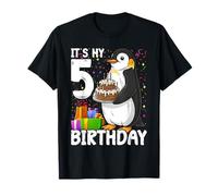 Penguin 5 Year Old Girl 5th Birthday Party Five T-Shirt