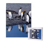 Penguin,500 Pieces Wooden Jigsaw Family Game Jigsaw Puzzles for Adults Teens