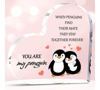 Penguin Acrylic Plaque- You Are My Penguin, Sentimental Keepsake for Partner, Cute Penguin Design, Couples Heart Keepsake Present for Him Her