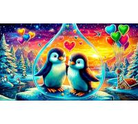 penguin Adult Jigsaws 1000 Pieces Puzzle Game Fun Present & Activity for Home for Adults and Kids Age 12 Years Up 38x26cm/1000pcs