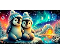 penguin Adult Jigsaws 1000 Pieces Puzzle Game Fun Present & Activity for Home for Adults and Kids Age 12 Years Up 70x50cm/1000pcs