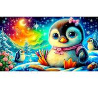 penguin Adult Jigsaws 1000Pc Educational Game Decompression Fun Present & Activity for Home for Adults and Kids Age 12 Years + 38x26cm/1000pcs