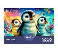 Penguin Adventure 1000pc Penguins Bloom Sturdy Cardboard Jigsaw for Enthusiasts Birthday Party Gift Giving Perfect Adult Present 70x50cm/1000pcs