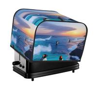 Penguin And Sea Print 4-Slice Toaster Cover Dustproof Waterproof Appliance Protector Home Kitchen Decor