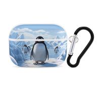 Penguin Antarctica Ice AirPod Pro Case, Anti Scratch Hard PC Cover with Keychain, AirPod Pro 2nd/1st Case Accessories for Women Men, White-Style