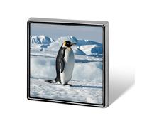 Penguin Antarctica Ice Button Pin Funny Cute Brooch Pins Personalized Square Lapel Pin Badges Alloy Pinback Button Badge Novelty Backpack Pins for Jackets Hat Bags Chrismas Birthday Gift