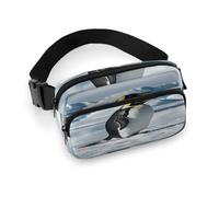 Penguin Antarctica Ice Fanny Pack Belt Bag with Adjustable Strap Fashion Waist Bag for Outdoor Sports Hiking, white, 20x13cm, Full Printed Waist Bag