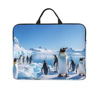 Penguin Antarctica Ice Laptop Case Sleeve 14 inch Shockproof Protective Notebook Case Travel Laptop Bag with Handle Waterproof Computer Cover Briefcase Handbags for Men Women