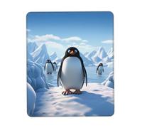 Penguin Antarctica Ice Mouse Pad Waterproof Non-Slip Rubber Base Mousepads Smooth Gaming Mouse Pads with Stitched Edge Computer Mouse Mat for Home Office Decor Desk Accessories 7 X 8.6 in