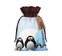 Penguin Antarctica Ice Printed drawstring gift bags Christmas drawstring gift bags perfect for Christmas party decorations and candy wrapping