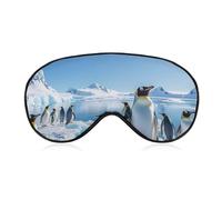 Penguin Antarctica Ice Sleeping Mask, Light Blocking Eye Mask, Comfortable and Soft, Eye Cover with Elastic Band, Suitable for Men and Women, Suitable for Travel/Sleeping
