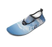 Penguin Antarctica Ice Water Shoes for Men Women, Lightweight Stretch Swim Shoes with Anti-Slip Rubber Sole, Quick-Dry Aqua Socks for Pool, Beach, Surfing, Style, 10 Women/10 Men