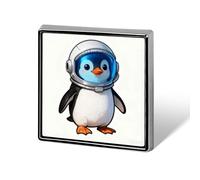 Penguin Astronaut Brooch Pins Lapel Pins for Men Women Badge Button Cover Decorative Jewelry Charms for Hats Bags Backpacks Suits Shirts Scarves Clothing Accessories Banquet Wedding Gift