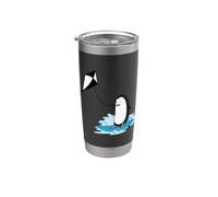 Penguin at Kite Surfing Stainless Steel Insulated Tumbler