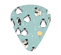 Penguin Balloon Snowflake,12 Pcs Guitar Pick,3 Different Thickness Plectrums for Acoustic Guitar Bass Ukulele (0.46mm 0.96mm 0.71mm)