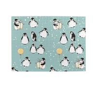 Penguin Balloon Snowflake,500 Pieces Puzzles for Adults-Wooden Jigsaw Puzzle for Adults Elderly