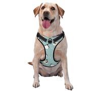 Penguin Balloon Snowflake,Pet Harness,Adjustable Reflective Dog Harness,Pet Leash Vest,XL