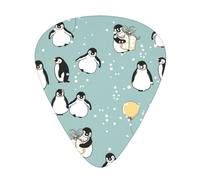 Penguin Balloon Snowflake print Guitar Picks 12 Pack Assorted Thickness for Guitar,ukulele,0.46/0.71/0.96mm