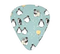 Penguin Balloon Snowflake Printed Guitar Picks,12 Pack Personalized Guitar Picks For Bass Acoustic Guitar Electric Guitar Includes 0.46mm/0.71mm/ 0.96mm