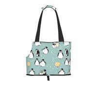 Penguin Balloon Snowflake Printed Pet Tote Bag -Travel Pet Puppy Dog Carrier Backpack Tote Shoulder Bag For Subway/Shopping/Hiking/Traveling