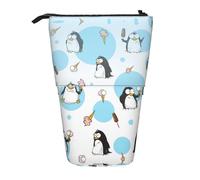 Penguin Balloon Snowflake Vertical Retractable Pencil Case Stationery Box Adult Office Organizer Box