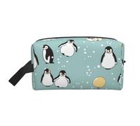 Penguin Balloon SnowflakeLarge Capacity Cosmetic Organizer，Travel Makeup Bag for Women