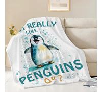 Penguin Blanket Cute Penguin Throw Blanket Gifts for Kids Girls Boys Adults Women Men Super Soft Cozy Plush Fluffy Fuzzy Fleece Blanket Decor 40''X50''