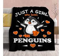 Penguin Blanket,Gifts for Girls Loves Cute Penguins Animals Plush Throw,Super Soft Flannel Fleece,Warm Throw Blankets,Lightweight Comfy Sheet for Couch