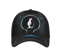 Penguin Blue Light Circle Pattern Unisex Baseball Cap Adjustable Snapback-Hats Casual Trucker Hat for Fishing Hip Hop Outdoor
