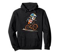 Penguin BMX Racing Cool Cartoon Rider Pullover Hoodie