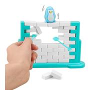 Penguin Board Breaker Game Toy, Penguin Game Don't Break The Ice Building Pushing Walls Funny Family Puzzle Table Breaking Frozen Montessori Toys Gift for Kids Children Boys Girls Party