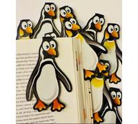 Penguin Bookmarks Clip it over the Page for Kids - Fun Wacky Cool Animal Bulk Bookmarks, Reading Rewards, Library Reading Incentives, Classroom Prizes, Party Favors, Bookmarkers for Children - 10 Pack