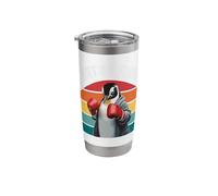Penguin Boxing Fight Or Flight Material Arts Stainless Steel Insulated Tumbler