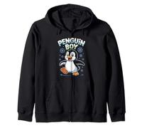 Penguin Boy Mens Cartoon Winter Arctic Animal Birthday Party Zip Hoodie
