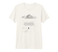 Penguin But Why Head Towards The Mountains Motivational Premium T-Shirt