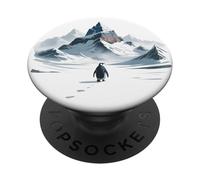 Penguin But Why Head Towards The Mountains Penguins Meme PopSockets Adhesive PopGrip